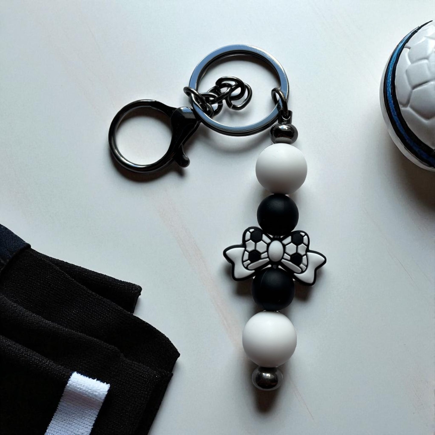Soccer Keychain | Beaded