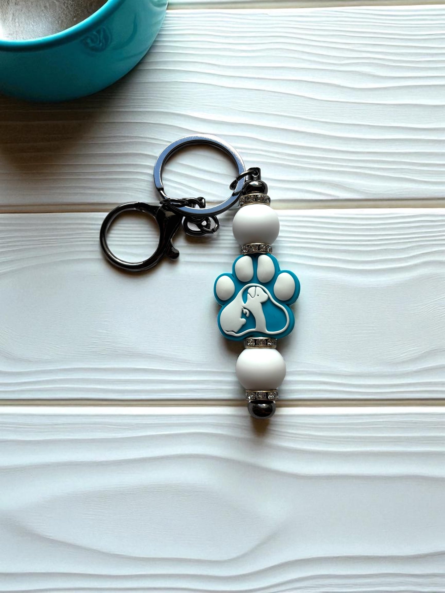 Dog Paw Keychain | Beaded
