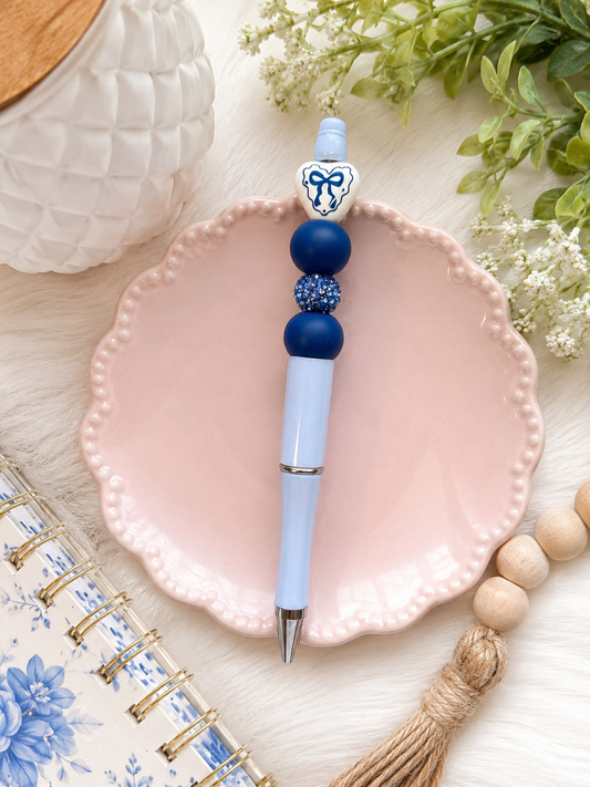 Coquette Blue | Beaded Pen