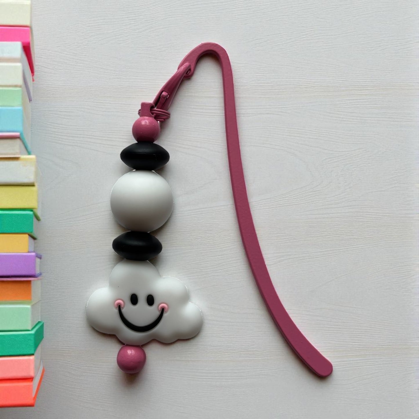Smiley Cloud Bookmark | Beaded