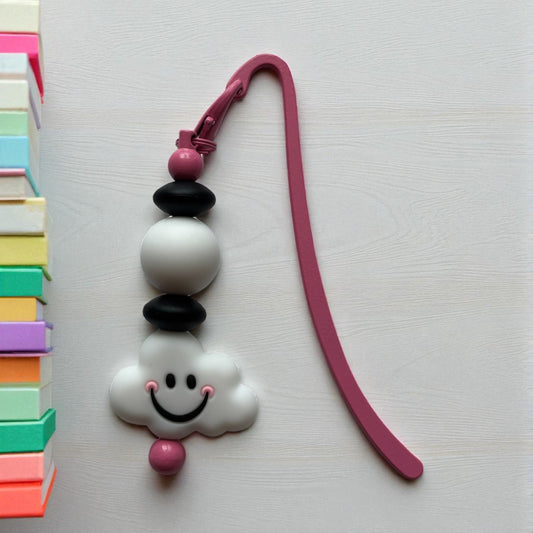 Smiley Cloud Bookmark | Beaded
