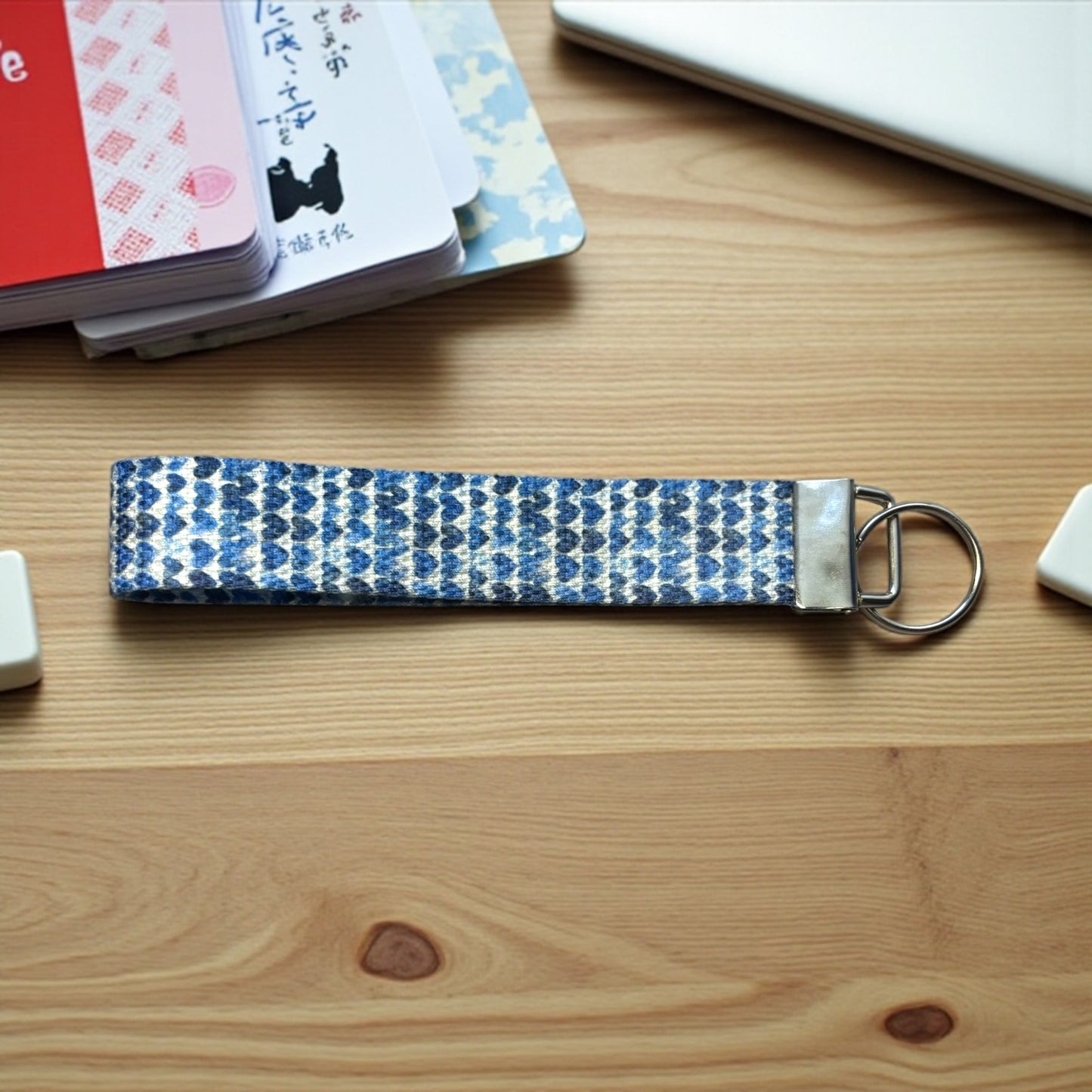 Wristlet Keychain | Blue Heart