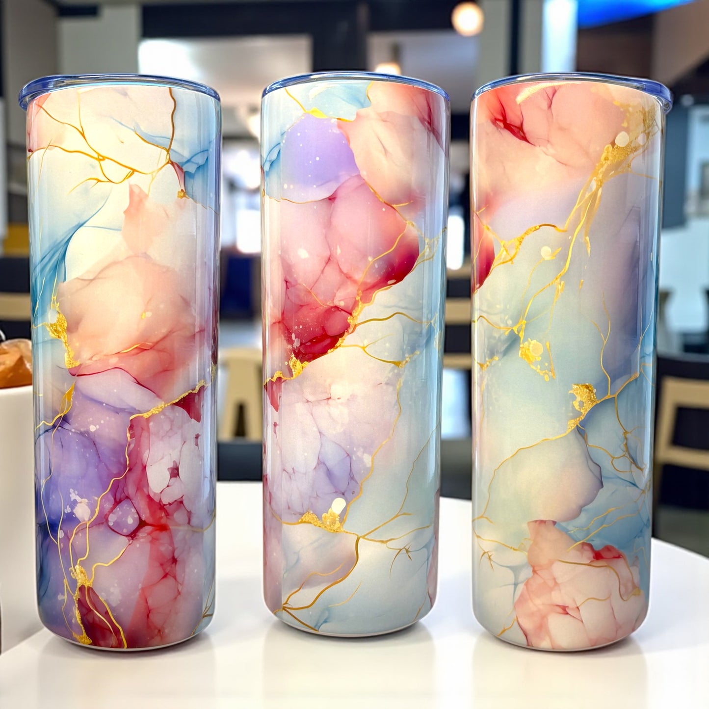 Tumbler | Marble Design (20oz)