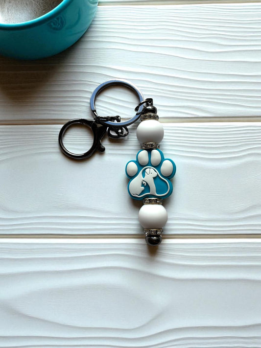 Dog Paw Keychain | Beaded