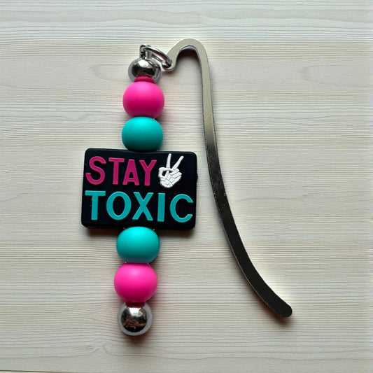 Stay Toxic Bookmark | Beaded
