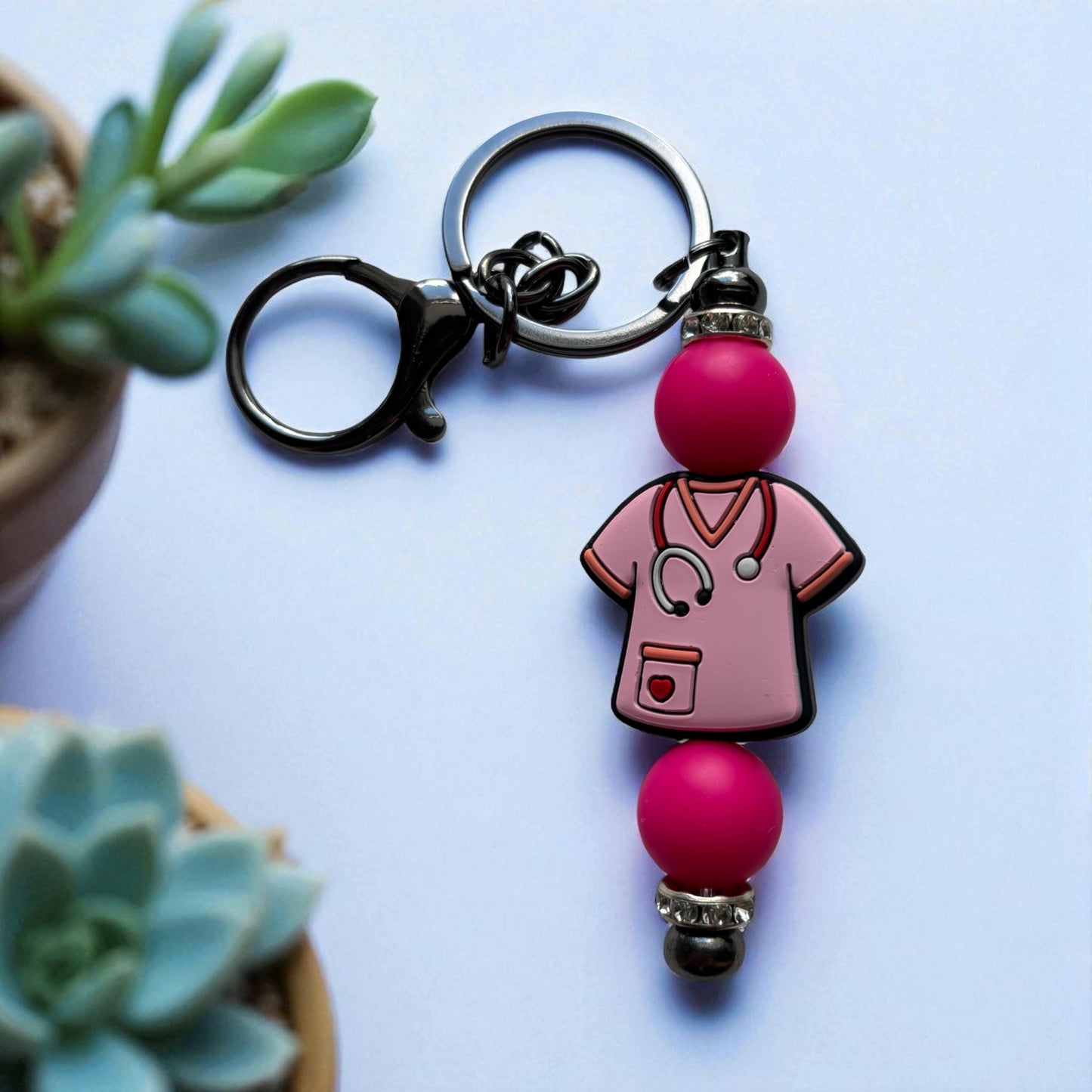 Scrub Keychain | Beaded