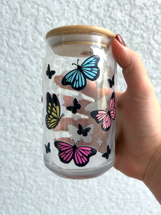 Libby Glass | Butterfly Design (16oz)