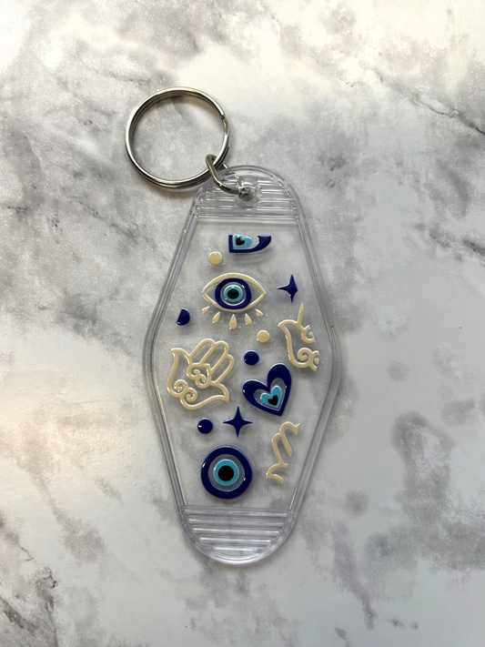 Acrylic Motel Keychain | Evil Eye Charm