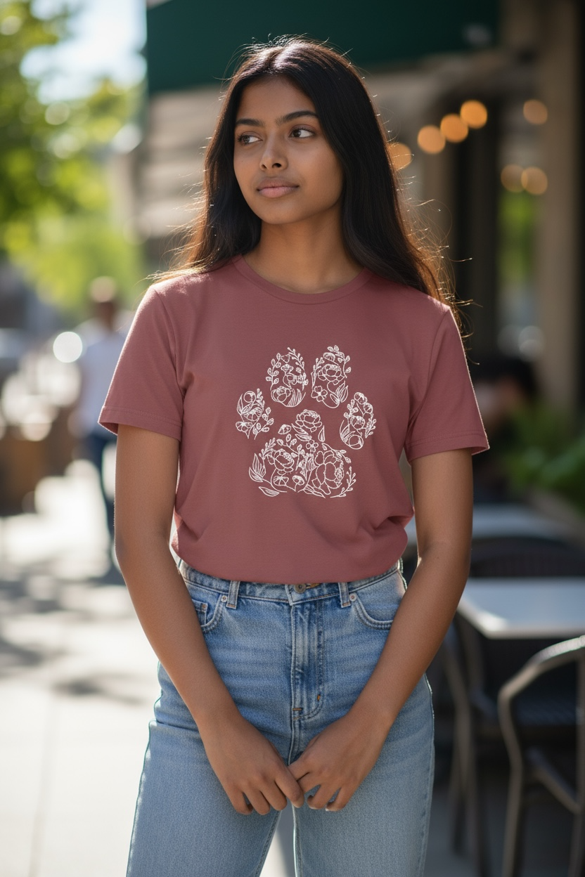 Graphic Tee | Floral Paw