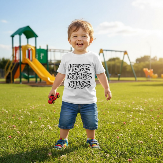 Toddler Graphic Tee | Here Comes Chaos