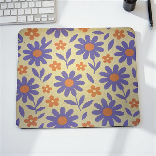 Floral Mouse Pad | Retro Flower Design
